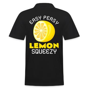 lemon - Men's Polo Shirt - black - Back - Kai (181cm)
