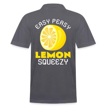 lemon - Men's Polo Shirt - charcoal grey - Back - Nico (186cm)