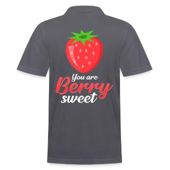strawberry - Men's Polo Shirt - charcoal grey - Back - Nico (186cm)