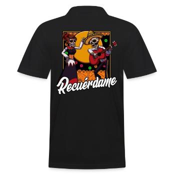 Tag der Toten | Mexikanischer Feiertag Geschenk - Männer Poloshirt - Schwarz - Hinten - Kai (181cm)