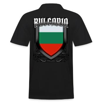 Bulgarisch Wappen Republik Bulgarien Geschenkidee - Männer Poloshirt - Schwarz - Hinten - Kai (181cm)
