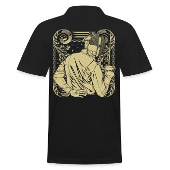 clôture - Polo Homme - noir - Dos - Kai (181cm)