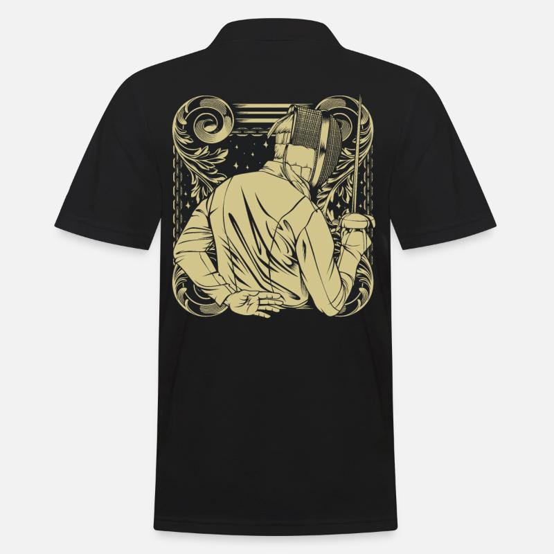 Fechten - Männer Poloshirt - Schwarz