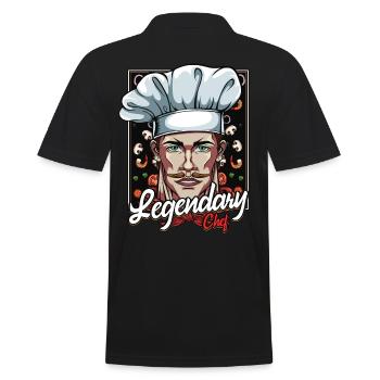 Chefkoch Küchenchef Kochkunst Kochen Geschenkidee - Männer Poloshirt - Schwarz - Hinten - Kai (181cm)