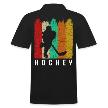 Eishockey - Männer Poloshirt - Schwarz - Hinten - Kai (181cm)