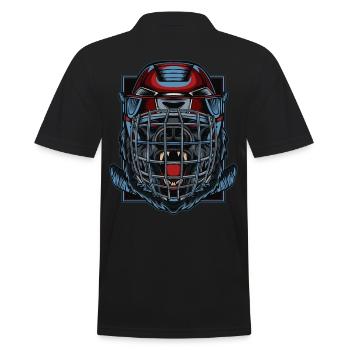 Hockey Wolf Wölfe Wolfpack Eishockey Raubtier - Männer Poloshirt - Schwarz - Hinten - Kai (181cm)
