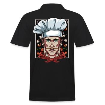 Chef Chef Chef Chefs Restaurant Cooking - Men's Polo Shirt - black - Back - Kai (181cm)
