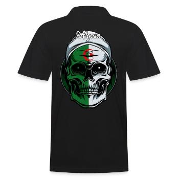 Totenkopf Demokratische Volksrepublik Algerien - Männer Poloshirt - Schwarz - Hinten - Kai (181cm)