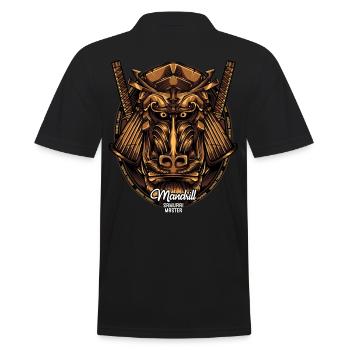 Mandrill Samurai Monkeys Wildlife Creative Gift - Men's Polo Shirt - black - Back - Kai (181cm)