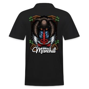 Affengesicht Mandrill Farbenfroh Äffchen Geschenk - Männer Poloshirt - Schwarz - Hinten - Kai (181cm)