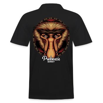 Nasenaffe Affengesicht Tierwelt Wildnis Geschenk - Männer Poloshirt - Schwarz - Hinten - Kai (181cm)