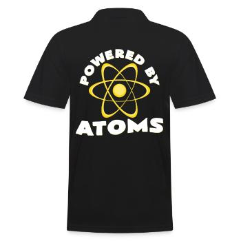 atoms - Men's Polo Shirt - black - Back - Kai (181cm)