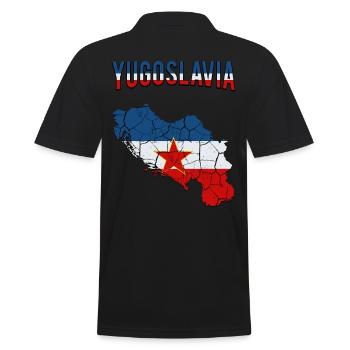 République fédérale de Yougoslavie pays contour cadeau - Polo Homme - noir - Dos - Kai (181cm)