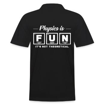 physics - Men's Polo Shirt - black - Back - Kai (181cm)