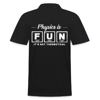 Physik Lustig Spruch Perioden System Cool Geschenk - Männer Poloshirt - Schwarz - Hinten - Kai (181cm)