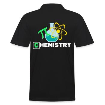 Chemie - Männer Poloshirt - Schwarz - Hinten - Kai (181cm)