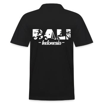 Cadeau de lettrage Bali Indonesia Cool Surfer - Polo Homme - noir - Dos - Kai (181cm)