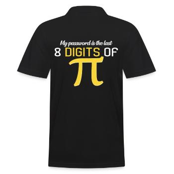 Mathematics - Men's Polo Shirt - black - Back - Kai (181cm)