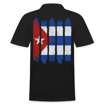 Cool Kuba Nationalflagge Modern Havanna Geschenk - Männer Poloshirt - Schwarz - Hinten - Kai (181cm)