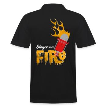 Idée cadeau musical pour le chanteur sur le microphone - Polo Homme - noir - Dos - Kai (181cm)