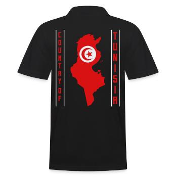 Tunesien - Männer Poloshirt - Schwarz - Hinten - Kai (181cm)