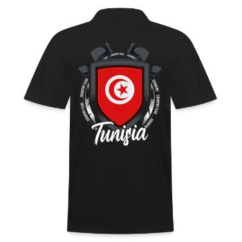 Tunesien - Männer Poloshirt - Schwarz - Hinten - Kai (181cm)
