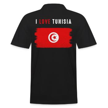 Tunesien - Männer Poloshirt - Schwarz - Hinten - Kai (181cm)