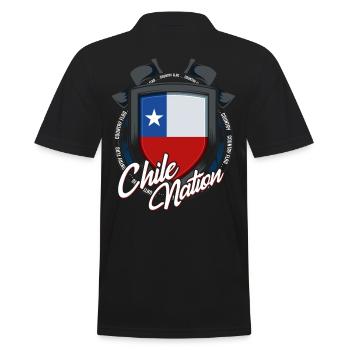 Chile - Männer Poloshirt - Schwarz - Hinten - Kai (181cm)