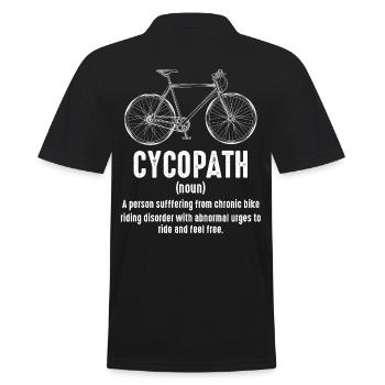 Fahrrad - Männer Poloshirt - Schwarz - Hinten - Kai (181cm)