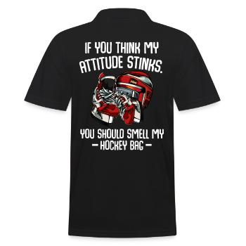 Eishockey - Männer Poloshirt - Schwarz - Hinten - Kai (181cm)
