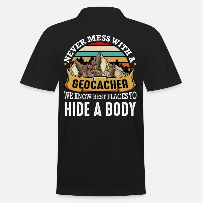 Geocaching - Männer Poloshirt - Schwarz