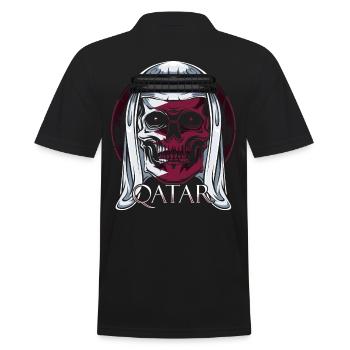 Qatar - Men's Polo Shirt - black - Back - Kai (181cm)