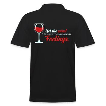 Wein - Männer Poloshirt - Schwarz - Hinten - Kai (181cm)