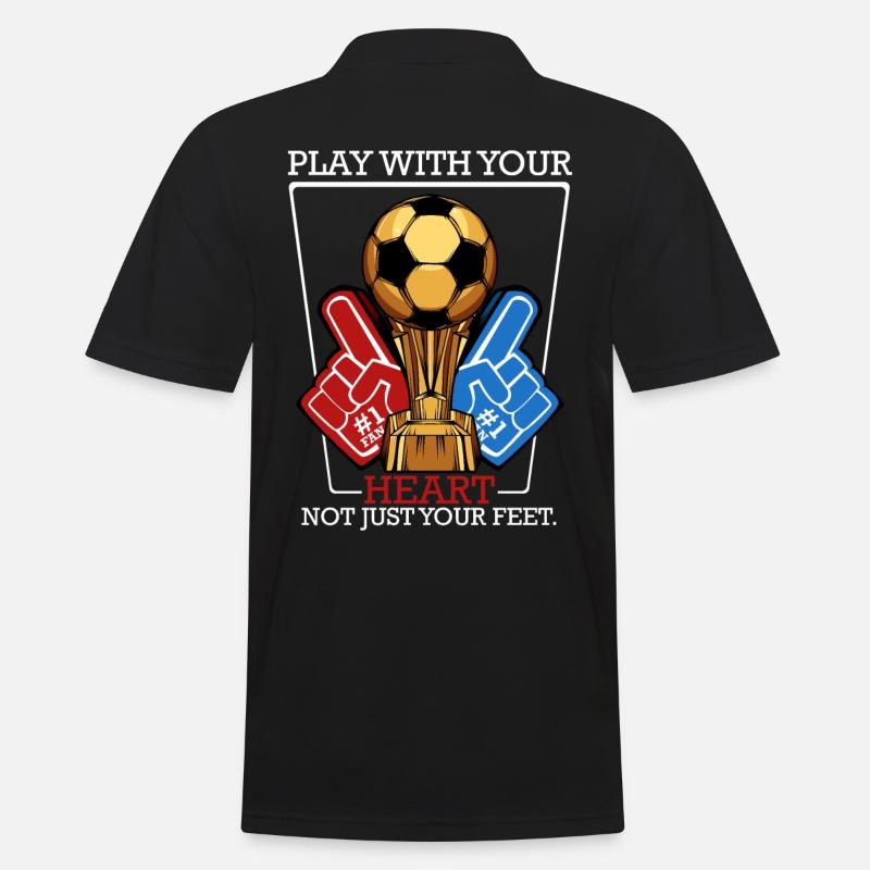 Fußball - Männer Poloshirt - Schwarz