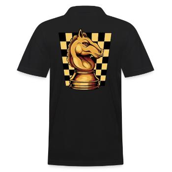 Pièce d'échecs Springer Chessboard - Polo Homme - noir - Dos - Kai (181cm)