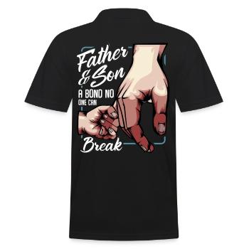 father and son - Men's Polo Shirt - black - Back - Kai (181cm)