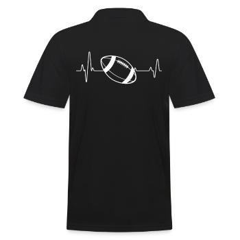 American Football - Männer Poloshirt - Schwarz - Hinten - Kai (181cm)