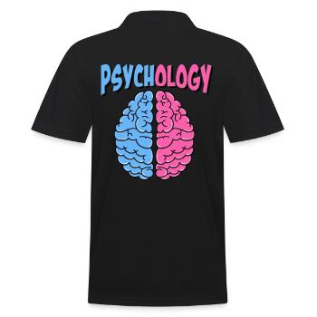 Psychology psychologist statement brain gift - Men's Polo Shirt - black - Back - Kai (181cm)