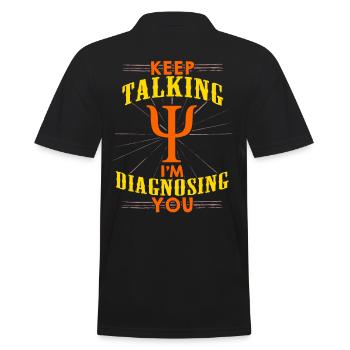 Lustige Psychologen Sprüche Psi Statement Geschenk - Männer Poloshirt - Schwarz - Hinten - Kai (181cm)