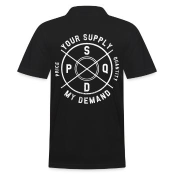 Déclaration d'économiste cool - Polo Homme - noir - Dos - Kai (181cm)