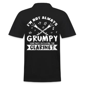 Funny clarinetist saying clarinet gift - Men's Polo Shirt - black - Back - Kai (181cm)