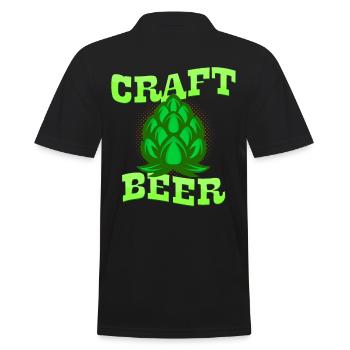 Craft beer - Men's Polo Shirt - black - Back - Kai (181cm)