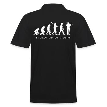 Geige - Männer Poloshirt - Schwarz - Hinten - Kai (181cm)