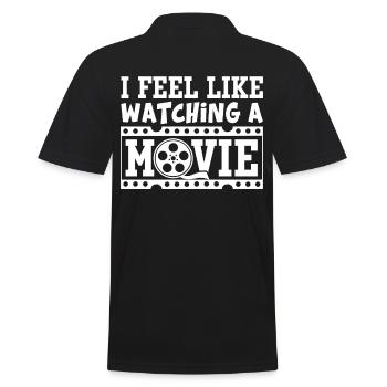 movie fans - Men's Polo Shirt - black - Back - Kai (181cm)