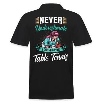 table tennis - Men's Polo Shirt - black - Back - Kai (181cm)