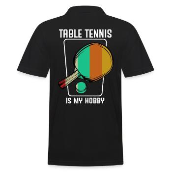 table tennis - Men's Polo Shirt - black - Back - Kai (181cm)