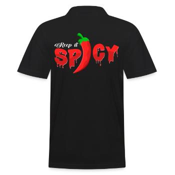 Chili - Männer Poloshirt - Schwarz - Hinten - Kai (181cm)