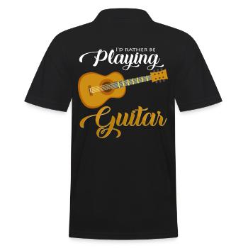 guitar - Men's Polo Shirt - black - Back - Kai (181cm)