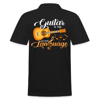 guitar - Men's Polo Shirt - black - Back - Kai (181cm)