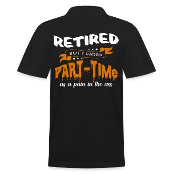 retirement - Men's Polo Shirt - black - Back - Kai (181cm)